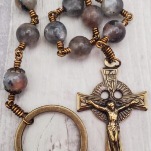 Handcrafted Rosary Heirloom Penal Quality Celtic Prayer Warrior Manly Gift For Him