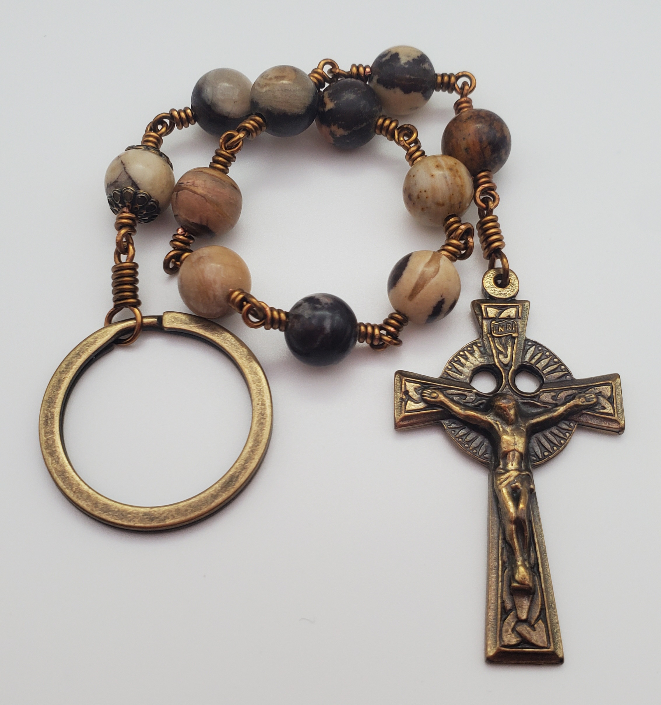 アクセサリー ruirui Penal Rosary – Bronze/Outback Jasper (8mm)