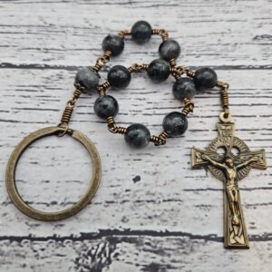 Penal Rosary - Bronze/Black Labradorite (8mm)