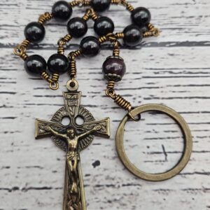 Penal Rosary - Bronze/Garnet